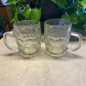 Dimpled Tesuque Textured Glass Mug Set of 2